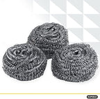 Superio Stainless Steel Scourers Steel Wool Scrubber Pad Used for Dishes, Pots, Pans, Grill, Stoves, and Ovens, Easy scouring for Tough Kitchen Cleaning (12) - Image 3