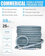 25FT Pressure Washer Hose 3/8" Swivel Quick Connector - Image 2
