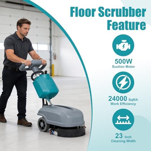 15'' Walk Behind Commercial Floor Scrubber Machine - Image 4