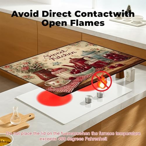 Heat-resistant Stove Top Cover - 28.5" X 20.5" Cooktop Protector Covers, Scratch-resistant Washable Pad Kitchen Countertop Mat (Teapot, 28.5" x 20.5") - Image 3