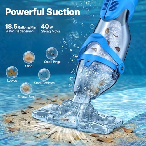 OGERY Pool Vacuum for Above Ground Pool, 18.5GPM & 50KPA Powerful Suction - Image 2