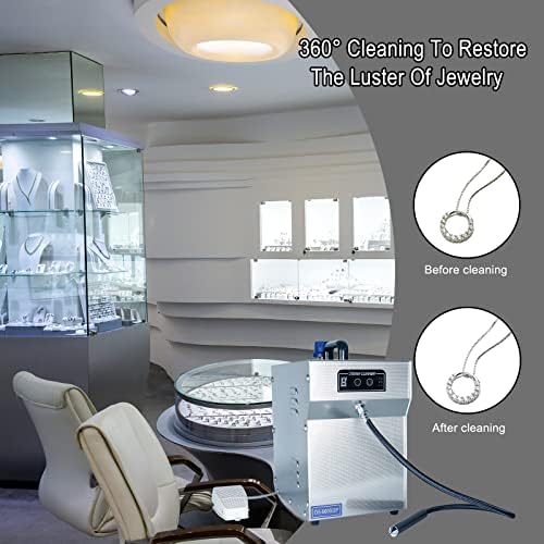 TDRRICH Jewelry Steam Cleaner Professional Adjustable Machine High Pressure Steamer 2L Stainless Steel Commercial Vapor Jewelry Silver Gold Cleaning Equipment Suitable for Jewelry Stores Studios - Image 6