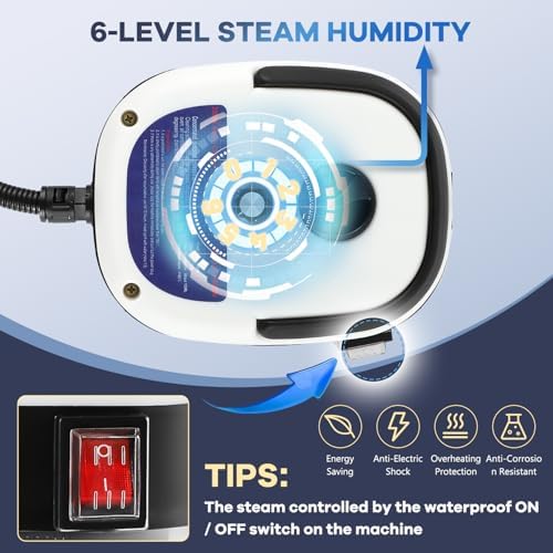Moongiantgo High Pressure Steam Cleaner, 2500W Portable High Temp Bathroom Power Steamer Cleaning Machine For Home Use Grout Tile Kitchen Grease Car Detailing Engine (110V, White) - Image 4