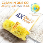 6 ft Long Handle Extendable Duster with 50 Refills for Swiffer Duster, Heavy Duty 360° Microfiber Dusting Kit for High Ceilings, Ceiling Fans, Tall Windows, and Hard-to-Reach Areas - Image 4
