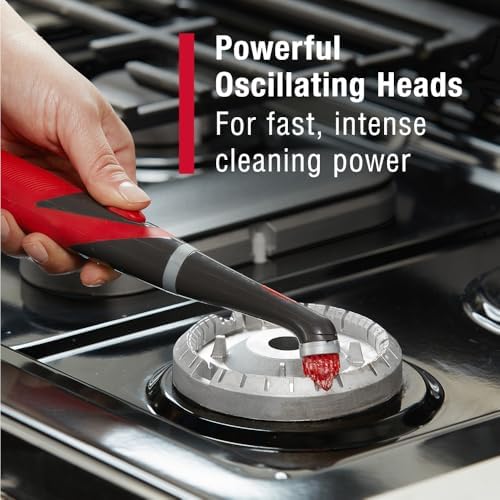 Rubbermaid Reveal Power Scrubber 5-Piece Kit, Cordless Electric Battery Powered Spin Scrub Brush, Water Resistant, for Home/Kitchen/Bathroom/Grout/Tile/Shower/Tub - Image 4