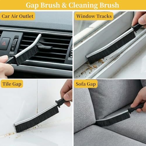 15pcs Crevice Cleaning Brush, Hard Bristle Scrub Brushes Tools, Multifunctional Grout Brush for Home - Image 5