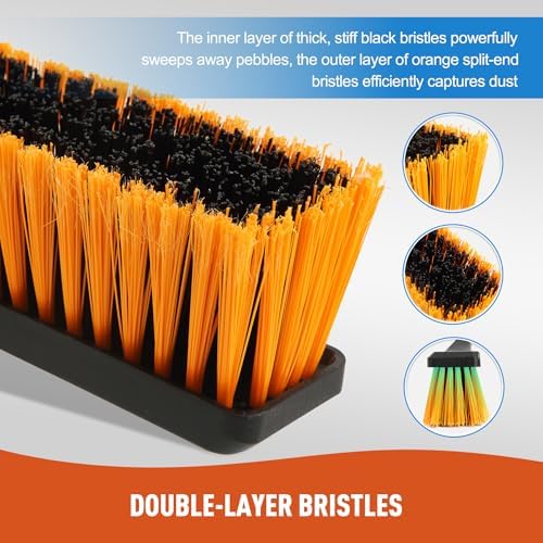 CLEANHOME 24" Push Broom Brush Outdoor for Shop, Deck, Garage, Concrete - Image 2