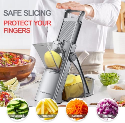 SupMaKin Safe Mandoline Slicer Plus for Kitchen, Vegetable Slicer & Chopper - Image 6