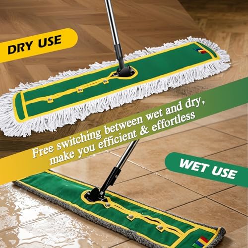 42" Commercial Dust Mop for Floor Cleaning, Heavy Duty Industrial Mop - Image 3