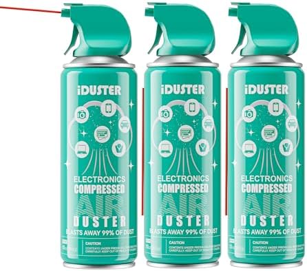 Keyboard Cleaner Air Spray for Computers - 10oz Air Can Duster for Electronics, 3PCS by iDuster