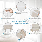 RYB HOME Privacy French Door Curtains for Back Glass Door Inside House - Image 2