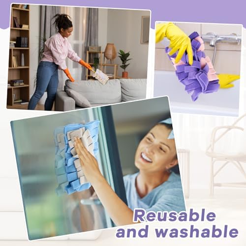 3 Pcs Reusable Duster Refills Washable Pads, Classic Color - Image 3