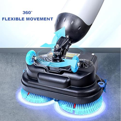 Battery Powered Walk Behind Mini Automatic Floor Scrubber Machine – Compact & Portable, 17” Cleaning Width – Ideal for Small Commercial Spaces, Offices, Retail & More White - Image 3