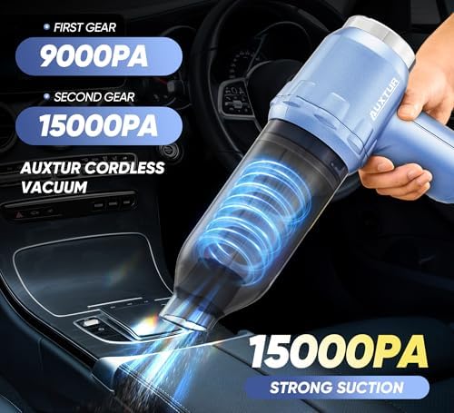 Portable Cordless Handheld Vacuum Cleaner with 15000PA & Air Duster - Image 2