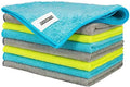 FIXSMITH Microfiber Cleaning Cloth - Pack of 8, Size: 12 x 16 in, Multi-Functional Cleaning Towels, Highly Absorbent Cleaning Rags, Lint-Free, Streak-Free Cleaning Cloths for Car Kitchen Home by FIXSMITH