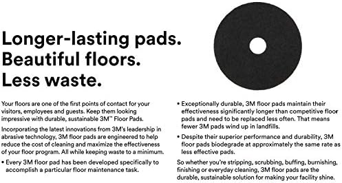 3M Black Stripper Pad 7200, 13" Floor Care Pad (Case of 5) - Image 4
