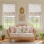 StangH Linen Red Floral Roman Shades with Magnets, W32 x L64, 1 Panel - Image 7