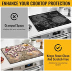 NYZE Stove Top Cover for Electric Stove 28.5x20.5 Inch Silicone Stove Topper & Protector, Decorative Kitchen Mat for Electric/Glass Stove Top (Blossom Tree, 28.5"Lx20.5"W) - Image 4