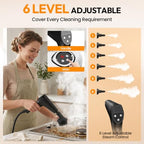 Steam Cleaner, 6-Level Adjustable Handheld Steam Cleaner for Home & Car - Image 4