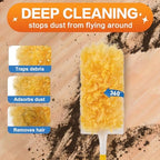 Heavy Duty Duster Refills Compatible with Swiffer Duster, Unscented Disposable Dusters Kit for Cleaning Dusting Furniture Blind Ceiling Fan, Multi Surface 360 Feather Duster (20) - Image 2