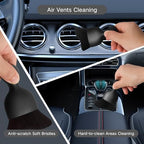 Qydipclin 10pcs Windshield Cleaner Tool, Car Window Cleaning Wash Kit with 4 Reusable Microfiber Pads 1 Spray Bottle and Extendable Handle Auto Glass Wiper Kit, Blue&Gray - Image 7