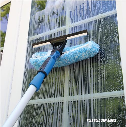 Unger Professional Connect & Clean 2-in-1 Squeegee & Scrubber, 10” Window Cleaning Tool, Commercial and Residential Use, Washer Cleaner Supplies to Remove Excess Water and Dry (Pack of 10) - Image 2