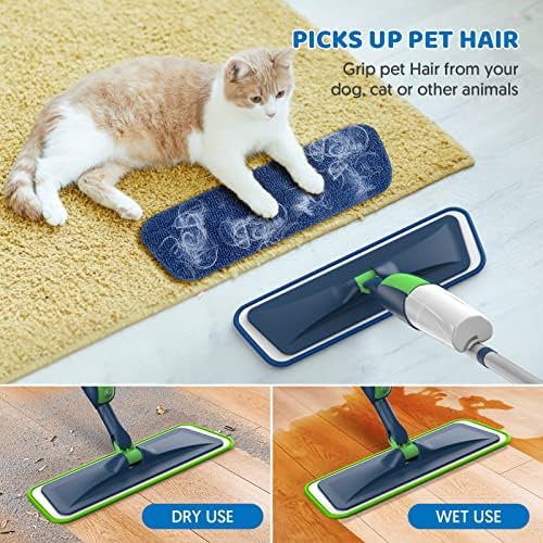 Spray Wet Mops for Floors Cleaning: Hardwood Floor Mop Kit with 2 Bottles - Image 2