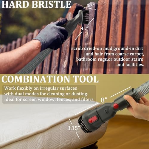 Attachments Kit for Dyson V15 V15s V9 V8 V11 V12 V10 V7 Gen5 Cordless Vacuum Cleaner,Compatible with Detect/Absolute/Outsize/Slim Accessories Replacement Brush Parts - Image 7