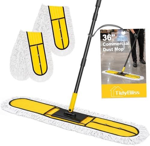TidyBliss 36” Commercial Dust Mop for Cleaning Hardwood Floor, Laminate by TidyBliss