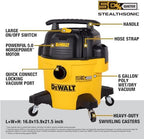 DEWALT STEALTHSONIC Wet Dry Shop Vacuum 6 Gallon 5 Peak HP, DXV06P-QTA - Image 2