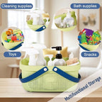 Portable Shower Caddy Basket with Handles Plastic Storage Basket ‌Yellow - Image 3