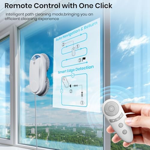KKI Window Cleaning Robot,for High-Rise Windows Outside/Inside,85ml Tank,X3 - Image 4