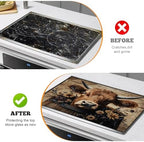 Stove Top Covers for Electric Stove: 30''×21'' Stove Mat Protective Cooktop Cover Expands Counter Area, Kitchen (Cow) - Image 5