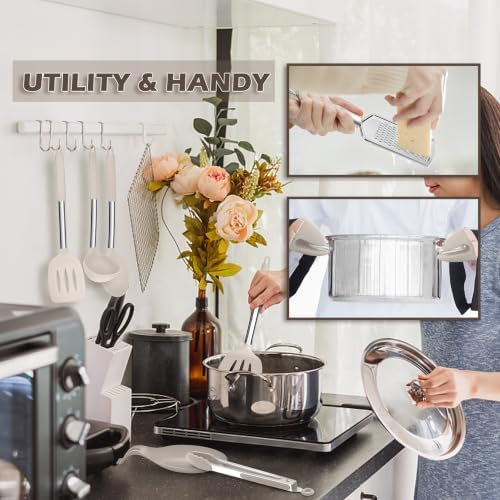 E-far Silicone Cooking Utensils Set, 30-Piece Khaki Kitchen Utensils Set - Image 5