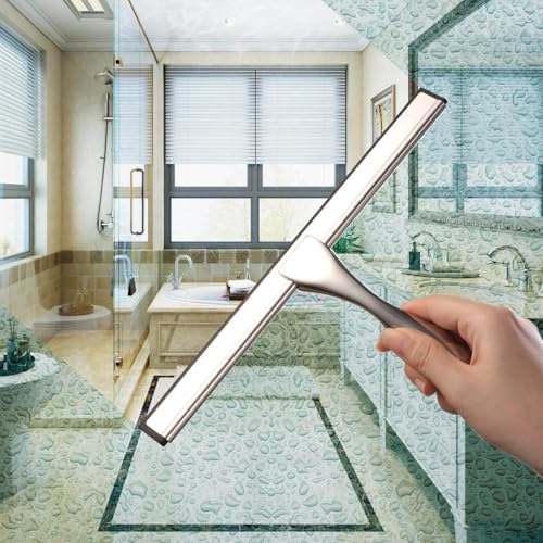 Hiware All-Purpose Shower Squeegee for Shower Doors, Bathroom, Window and Car Glass - Stainless Steel, 10 Inches (Pack of 2) - Image 3