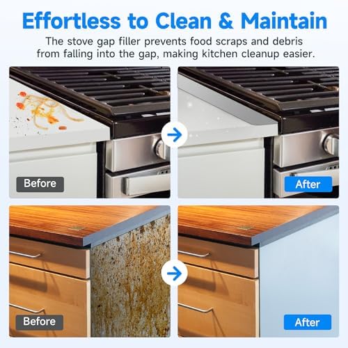 Stainless Steel Stove Gap Covers, Heat Resistant, Easy to Clean, Fits Stove & Countertop Gaps, Adjustable Length 13.8" to 27.5", Width 0.79"(Silver) - Image 7