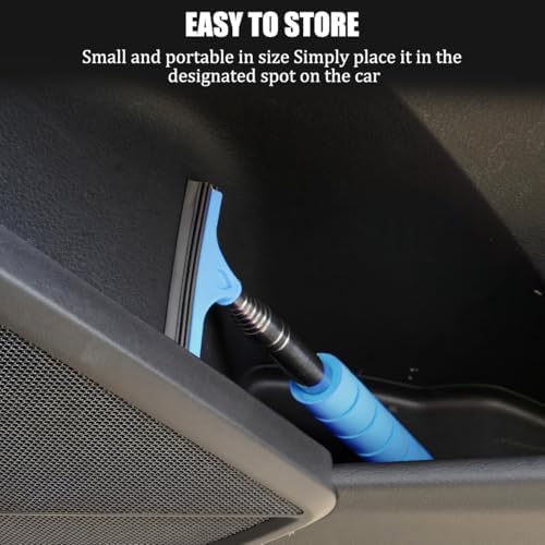 Bittwee 2PCS Car Side Mirror Squeegee, Retractable Auto Rearview Mirror Wiper, All-Purpose Window Squeegee for Cleaning Shower Glass Door, Vehicle Accessories Universal Fit（Green/Blue） - Image 4