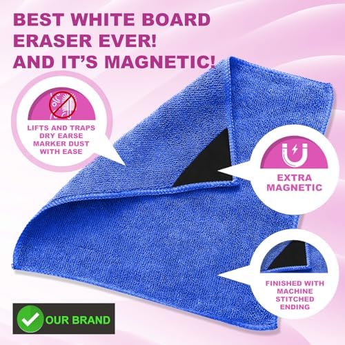 Tudomro 30 Pcs Magnetic Microfiber Cleaning Cloth, Black, Gray,Blue - Image 5