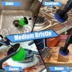 8 Pack Drill Brush Attachment Set,1/4in Power Scrubber Brush + Extend Long Attachment,Multi-Purpose Brush Drill Attachment, Power Cleaning Scrub Brush for Bathroom, Tub, Tile, Corner - Image 6