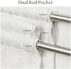 2 Panel Privacy Side Window Curtains Ivory White 25 x 72 Inches Long - Image 5
