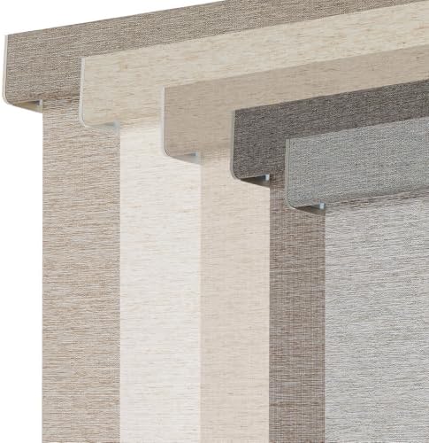 Persilux Light Filtering Roller Shades for Window Blinds,Cordless,Linen Fabric,Thermal Insulated Fabric UV Protection Shades for Home,Office,Bedroom,Door,Light Filtering-Grey,33 1/2" W X 64" H by PersiluxHome