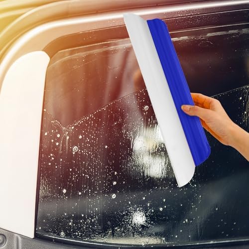 2 Pack 14 Inch Car Drying Squeegee Blue Silicone Window Blade - Image 6