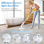 Electric Spin Scrubber, Cordless Cleaning Brush with 8 Replaceable Cleaner Brush, Power Shower Scrubber with Long Handle, Electric Scrubber for Cleaning Floor Bathroom Bathtub Tile - Image 2