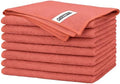 FIXSMITH Red Microfiber Cleaning Cloth -Pack of 8, Highly Absorbent Cleaning Rags, 16"X12" All Purpose Cleaning Towels for Housekeeping, Kitchen, Car, Lint Free and Reusable Microfiber Towels by FIXSMITH