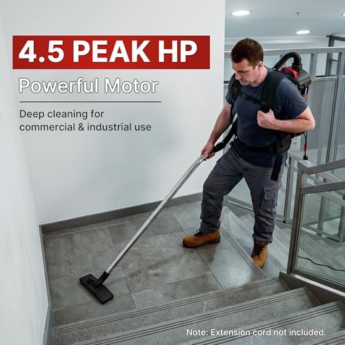 Shop-Vac 5430299 Backpack Vacuum Commercial, 1.5 Gallon 4.5 Peak HP, Corded - Image 3
