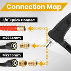 M MINGLE 20 FT Telescoping Pressure Washer Wand with Brush Head - Image 6