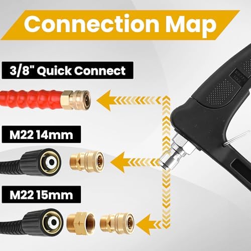 M MINGLE 20 FT Telescoping Pressure Washer Wand with Brush Head - Image 6
