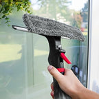 Libman 3-in-1 Window Squeegee Spray Tool – Spray Bottle with Microfiber Scrubber and Rubber Blade – All-in-One Glass Cleaner – Streak-Free Shine – Machine-Washable – Easy Storage & Use - Image 3