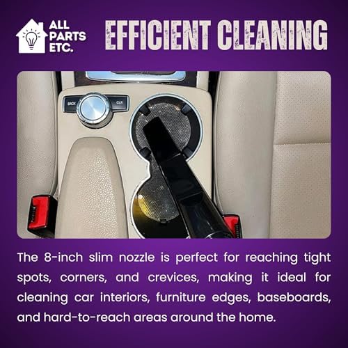 2-Pack Crevice Tool for Vacuum Cleaner, 1.25” Wet/Dry Vacuum Attachment, 8” Length, Compatible with Shop Vac, Bissell, Nutone, Eureka, Beam & Central Vacuums - Image 6
