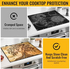 Stove Top Cover for Electric Stove,Glass Stove Top Cover, Heat Resistant Glass Cooktop Cover, Stovetop Protector, Kitchen Decor, Dish Drying Mats Cover for Ceramic Washer Top 28.5x20.5 inch - Image 4